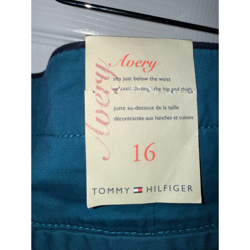 Tommy Hilfiger Avery Relaxed Fit Chino Pants Teal Blue Size 16 NWT - Picture 6 of 6